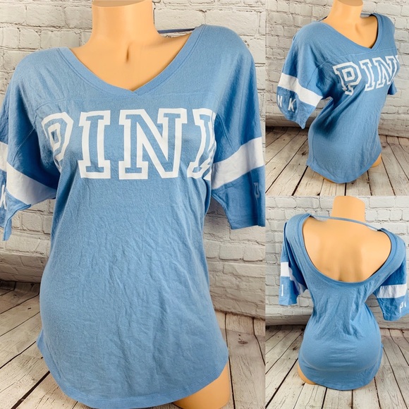 PINK Victoria's Secret Tops - VS PINK Signature Logo Short Sleeve Tee Shirt